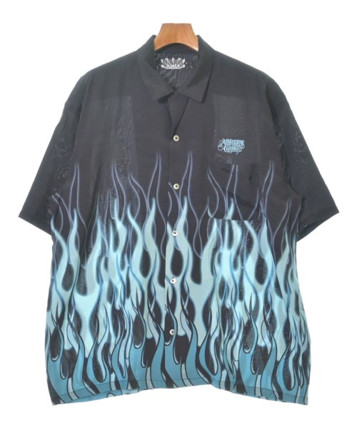 BUDSPOOL バッズプールカジュアルシャツ メンズ XL 黒x青系(総柄)【中古】【古着】｜RAGTAG（ブランド古着のラグタグ）
