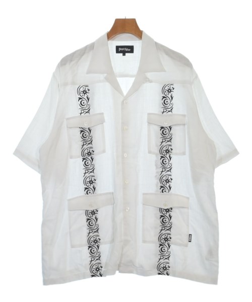 Peace and After ピースアンドアフター カジュアルシャツ メンズ L 白x黒 【中古】【古着】