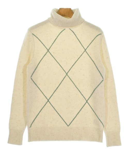 IL BORGO イルボルゴニット・セーター メンズ 46(M位) ベージュx緑(総柄)【中古】【古着】