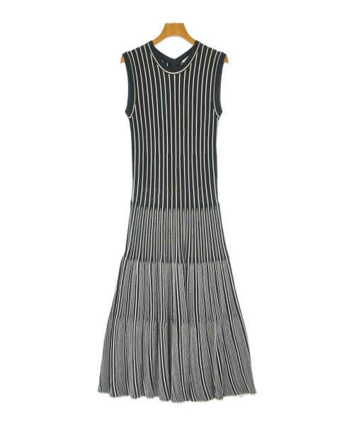 CASASOLA カサソラ ワンピース レディース 40(M位) 黒x白(ストライプ) 【中古】【古着】