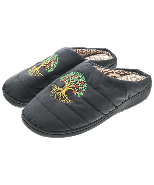 NEW YOAKE POST ニューヨアケポスト サンダル メンズ -(25cm位) 黒x緑xゴールド等 【中古】【古着】