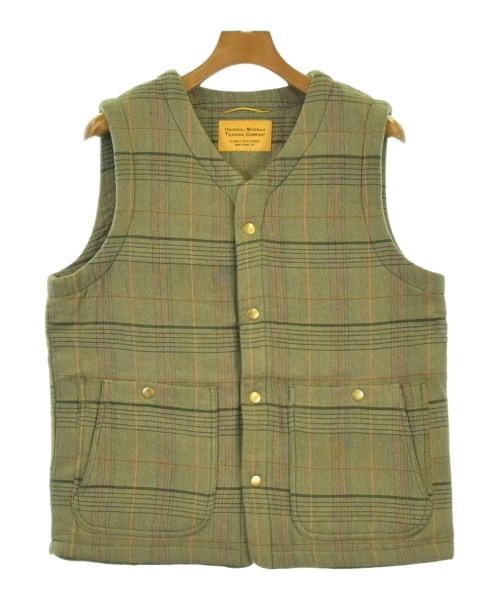 ORIGINAL MADRAS TRADING COMPANY オリジナルマドラストレーディングカンパニーカジュアルシャツ メンズ M カーキ系x赤xオレンジ色(照合のしるし)【中古】【古着】