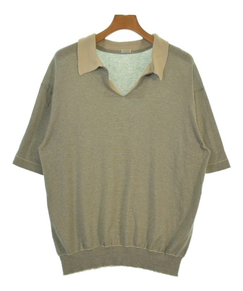 A.PRESSE 23AW ボーダーニットポロ 2 ベージュブラウン A.PRESSE 23AW ボーダーニットポロ 2 ベージュブラウン - メルカリ