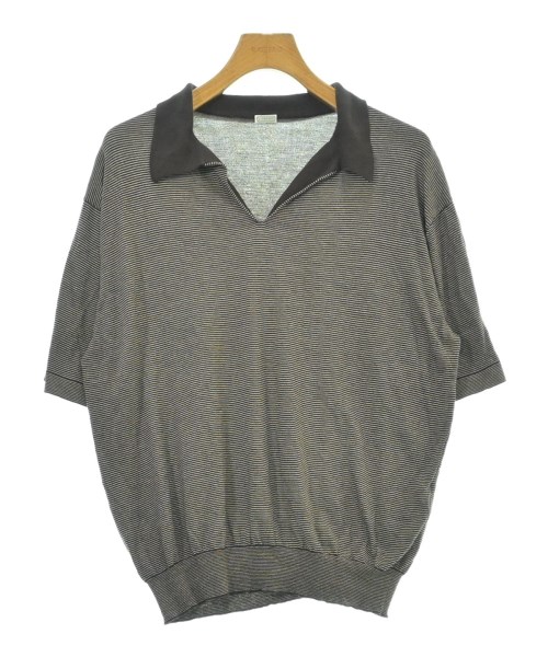 楽天市場】【中古】A．PRESSE23AW ボーダー柄長袖ニットポロシャツ L