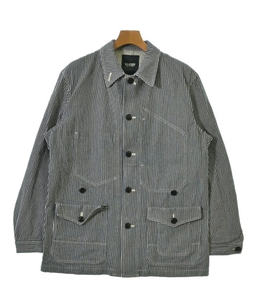 WILDSIDE YOHJI YAMAMOTO ワイルドサイドヨウジヤマモトカバーオール メンズ 2(M位) 紺x白(ストライプ)【中古】【古着】｜RAGTAG（ブランド古着のラグタグ）