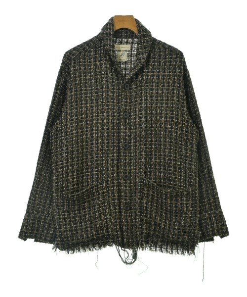 INNOCENCE NYC イノセンスニューヨークカジュアルジャケット メンズ L 黒x緑xベージュ等(ツイード)【中古】【古着】