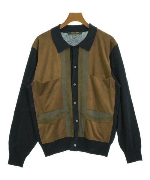 The DUFFER N NEPHEWS ザダファーアンドネフューズ カーディガン メンズ M 茶x紺 【中古】【古着】