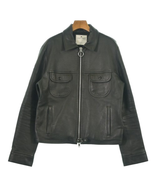 courreges paris クレージュパリ ライダース レディース 48(XXL位) 黒 【中古】【古着】