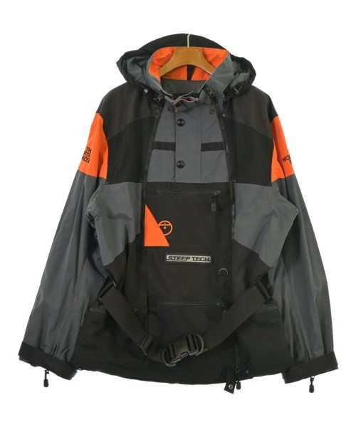 THE NORTH FACE ザノースフェイスマウンテンパーカー メンズ XL グレーx黒xオレンジ【中古】【古着】