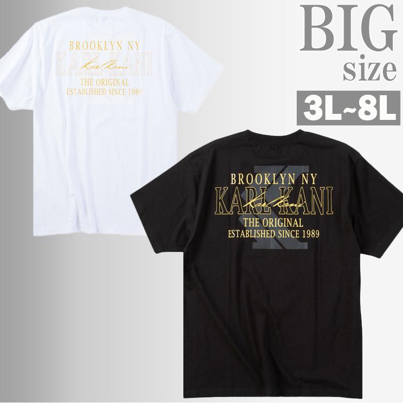 プリントTシャツ 大きいサイズ メンズ KARL KANI カールカナイ ロゴプリント 刺繍 デザイン C070312-04 6,790円