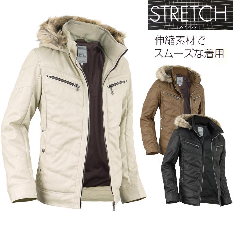 Ragtime Rakuten Global Market Outerwear Men S Winter Jacket Outerwear Men S Winter Jacket Cotton Leather Blouson Fur Hood G280929 01