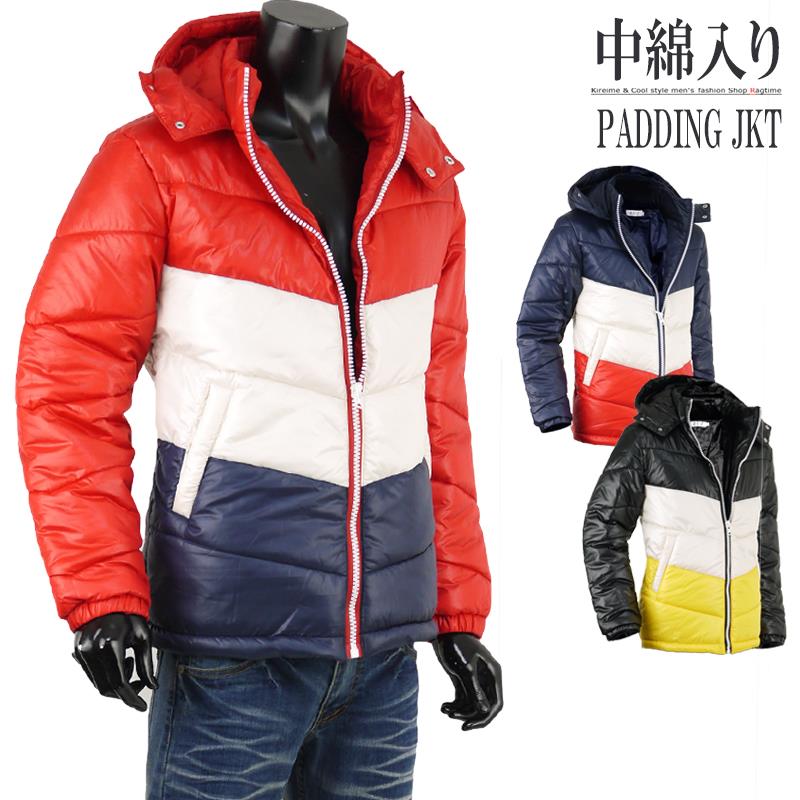 最新情報 中綿ジャケット メンズ 冬 ボリューム トリコロール 3カラー ダウンジャケット 暖か K 01 驚きの値段 Fastrabbit Ro
