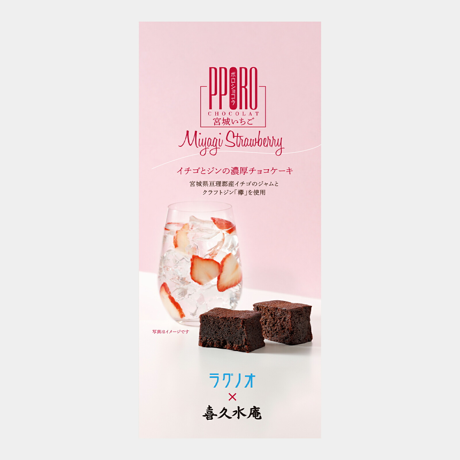 【楽天市場】【ラグノオ公式】 ポロショコラ・宮城いちご チョコケーキ ショコラ 喜久水庵 亘理郡産イチゴのジャム 欅 5カット 青森 弘前 ...