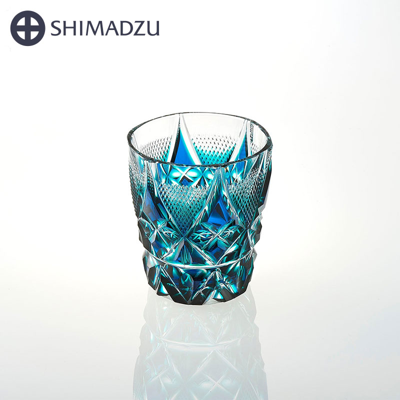 薩摩切子 二色タンブラー cut213 ルリ緑 島津薩摩切子 薩摩ガラス工芸 鹿児島 島津興業 送料無料