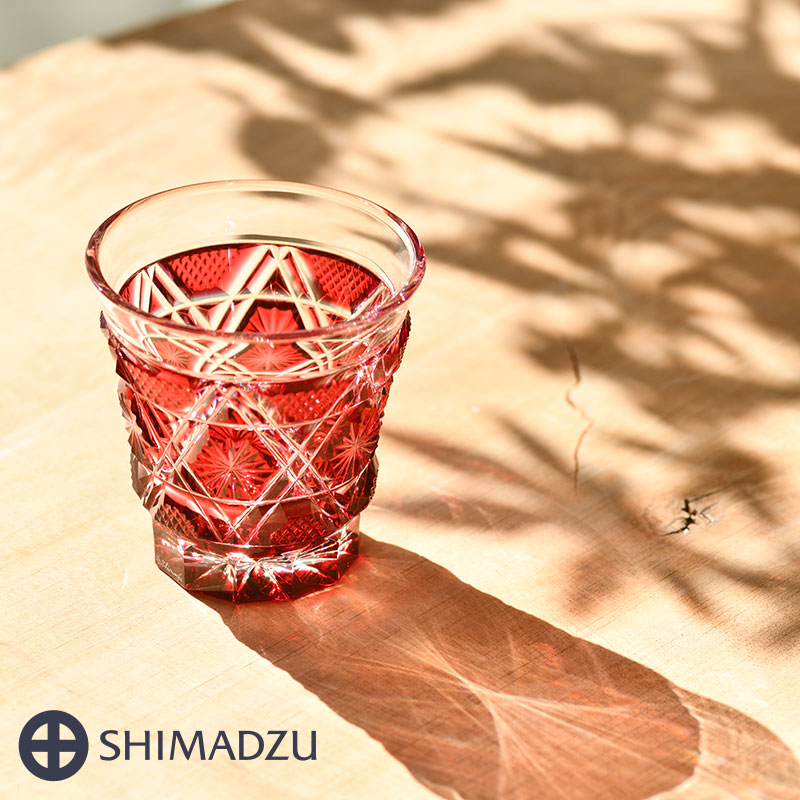 楽天市場】薩摩切子 冷酒グラス cut01 藍 鹿児島 島津薩摩切子 薩摩