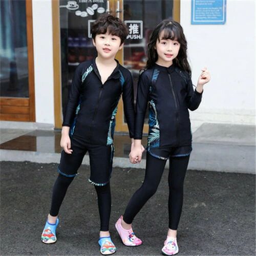 140 セパレート 水着 男の子 防寒保温 キッズ 日焼け止め 女の子3点セット ラッシュガード 120 110 150 スクール子供水着 黒 ラッシュガード 長袖 スイミング 水遊び みずぎ 130 水着 海水浴 子供 女の子 スイミング 上下セット 男の子3点セット スイムウェア