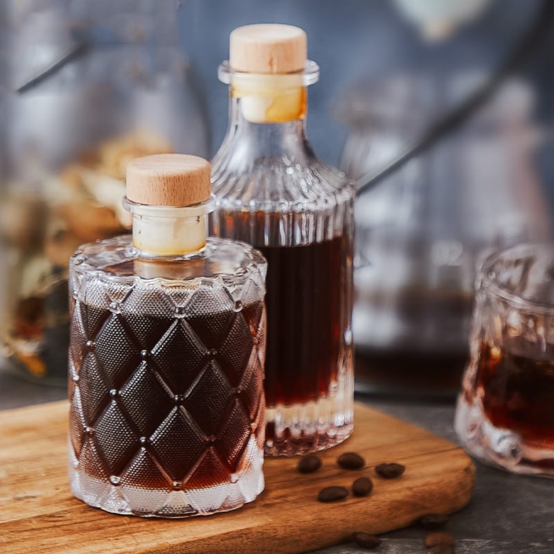 楽天市場】二個セット ガラス デキャンタ ボトル カラフェ 蓋