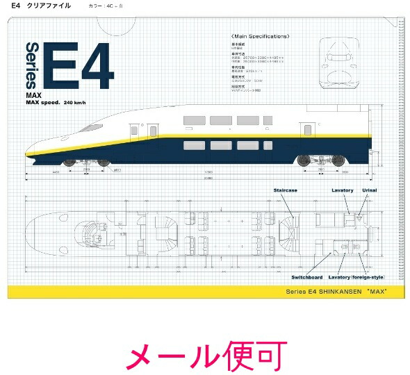 楽天市場】【JR関連鉄道グッズ】B5 クリア下敷き （E4系新幹線