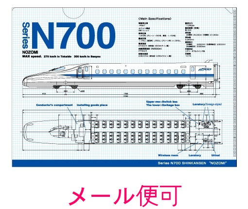 楽天市場 ａ４クリアファイル N700系新幹線のぞみ ｊｒ関連鉄道グッズ レールウェイサービス