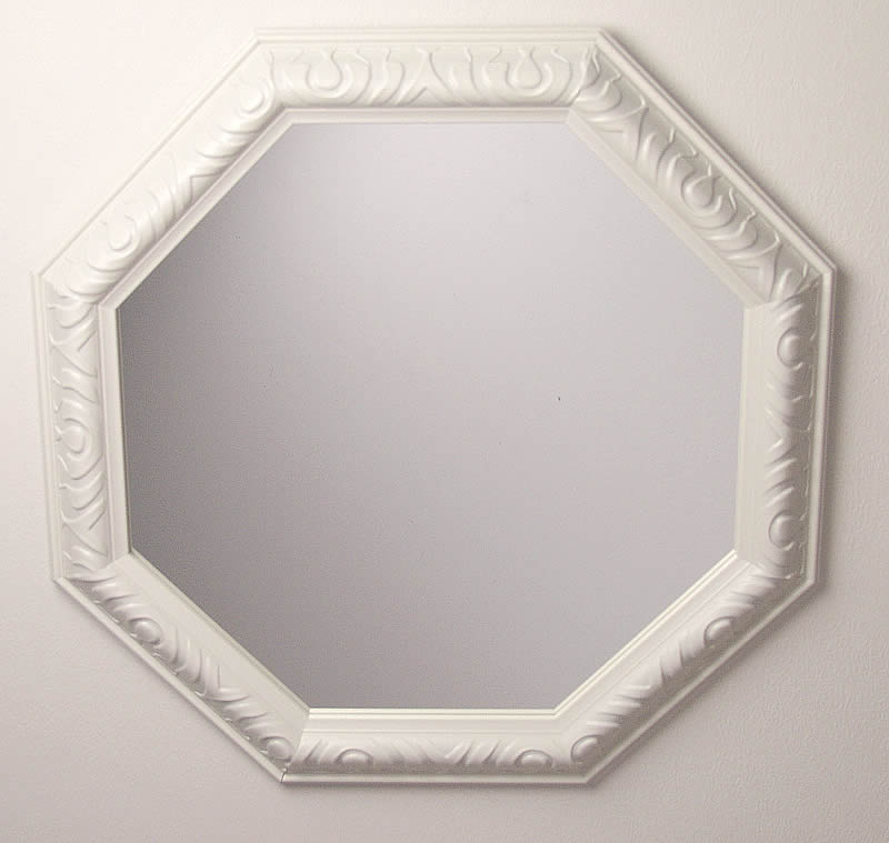 楽天市場】風水八角ミラー【アンティークホワイト】91152 Y-AM-05022L