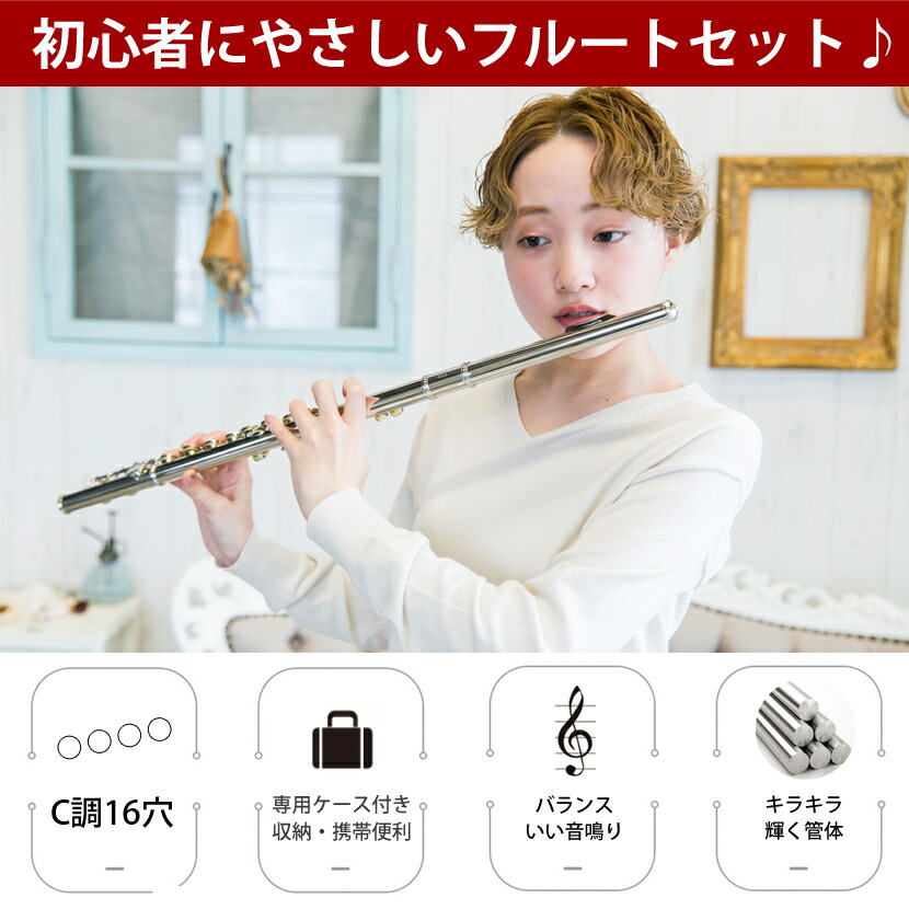 即納 フルート 初心者 吹奏楽 練習用 ケース付き ニッケルメッキ 入学式 誕生日 クリスマス 新年 プレゼント ギフト プレゼント袋無料 Pl保険加入済み 演奏動画あり Lojascarrossel Com Br