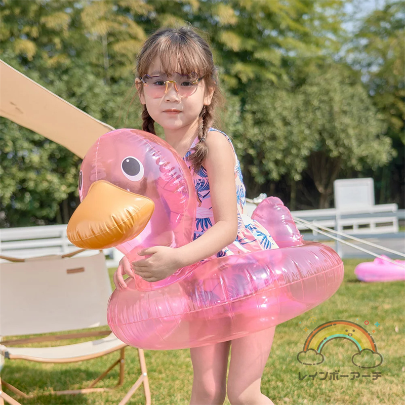 子供浮き輪 浮き輪 男の子 女の子 フロート 可愛い アヒル浮き輪 夏 海水浴 海 川 プール ビーチ 足入れ浮き輪 キッズ 2 4歳 4 8歳 2タイプ3色 座りタイプ 最新