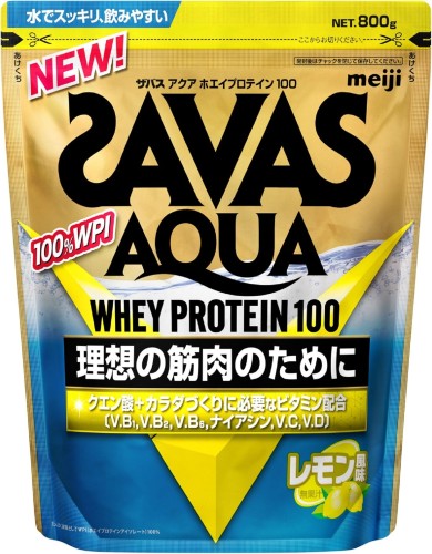ザバス(SAVAS) アクア ホエイプロテイン100 檸檬味わい [WPI] 800g 明治