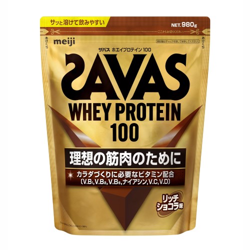 明治 ザバス(SAVAS) ホエイプロテイン100 一財産黒茶味 980g