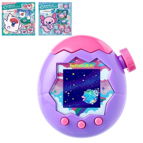 [バンダイ(BANDAI)] Tamagotchi Paradise - Purple Sky（排他的権利：『滅多に無い科学研究所ステッカー：潮どきぱっち』＆『滅多に無い科学研究所ステッカー：あほろぱっち』付き添い人）客体年歯 6才以上 たまごっちエデンの園