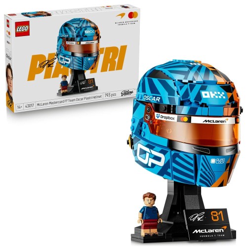 レゴ(LEGO) ～版 McLaren Mastercard F1(R) Team オスカー・ピアストリの安全帽 遊び道具 遊び道具 生まれ落ちる日 差し上げ物 差しつかえる 14歳 15歳 16歳 中学生 室内装飾 オシャレ 運動競技 43017