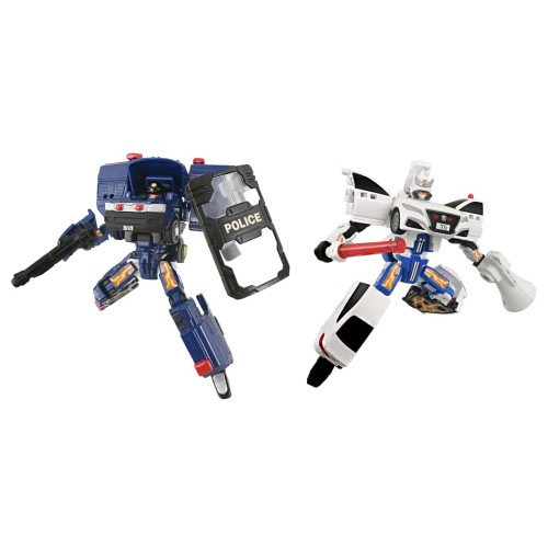 タカラトミー(TAKARA TOMY) トミカ ジョブレイバー TJBDX ポリスブレイバー 工作隊＆付き合い工作隊 W書き割り ミニカー 手あそび 3歳以上