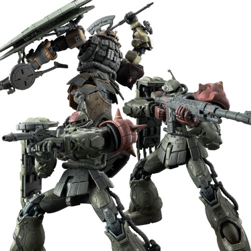 ＨＧ 1/144 ザクＩＩ Ｆ型 チャブス機 ＆ ケイル機 + 無聞きわける型ザクＩＩ ソラリ機 生まれ変わり部分品書き割り(しっぺい返しの葬送歌) カテゴリー化済みプラモデル