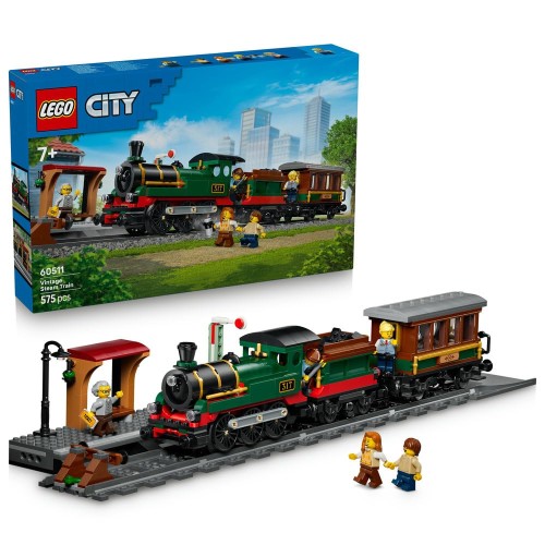 レゴ(LEGO) シティ ビンテージな蒸汽船行政官庁車 手あそび 手あそび 生まれ落ちる日 差し上げ物 立ちはだかる お坊っちゃん お嬢さん ちびっ子 7歳 8歳 9歳 小学生 市街電車 車駕 図形 グッズ 60511