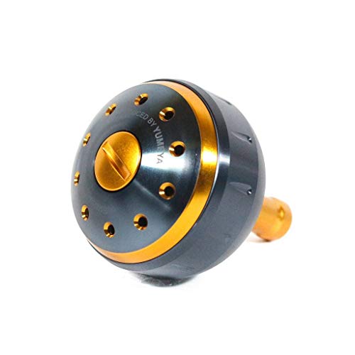 シマノ(SHIMANO) 完全無欠 木管部分品 夢屋 軽銀ラウンド型 パワーハンドルノブ 黒いこと/ゴールド Mノッブ TypeA用 26279 部分品