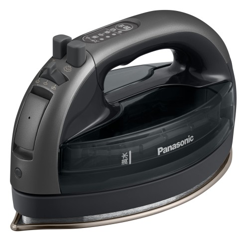 パナソニック(Panasonic) 2023最新型 コードレスパナソニック コードレススチーム Wヘッドアイロン ステンレス×ニッケルコート 除菌 カームブラック カルル NI-WL708-K|レインボーアーチ