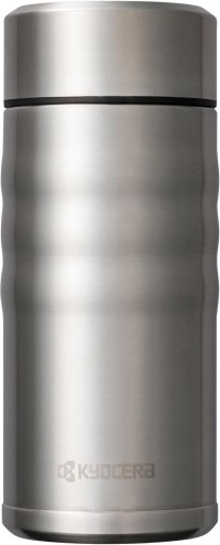 京セラ 吸い筒 陶芸 珈琲 壜 マグボトル 350ml 推進器栓 内面陶芸工業 無意味さ断熱社会システム 保温 保冷 CERAMUG セラマグ しろがね色 MB-12SSS-AZ