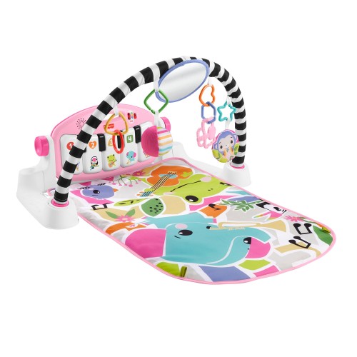 フィッシャー通貨価値(fisher price) あんよで蹴りつける！感覚的な体験が育つ4WAYバイリンガル・ピアノジム さくら色 乳飲み子・赤ちゃん手あそび 知育・学びとる手あそび 室内遊具 もの言う花体育館 ・ プレイマット ・ 英語 ・ 外国語 0ヵ月から さくら色 JLK18