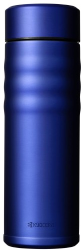 京セラ 吸い筒 陶芸 珈琲 瓶 マグボトル 500ml 螺子釘栓 内面陶芸産業 無意味さ断熱社会システム 保温 保冷 CERAMUG セラマグ ディープブルー 青 MB-17SDB-AZ