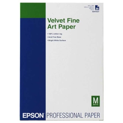 セイコーエプソン Velvet Fine Art Paper (A3ノビ/20枚) KA3N20VFA 白いこと