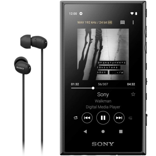 ソニー ウォークマン 16GB Aつづき物 NW-A105HN : ハイレゾ相応う / MP3楽器演奏者 / bluetooth / android積み上げる / microSD相応う タッチパネル積み上げる 最大限度26第四次元年代順の継続生まれ変わり 360 Reality Audio生まれ変わり能力のある青写真 黒いこと NW-A105HN BM