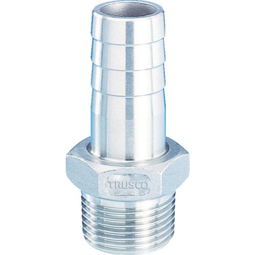 TRUSCO(トラスコ) ねじ込み管あと継ぎ SUS 六角ホースニップル 10A TSTHN10A × 50個 入れもの売りわたす
