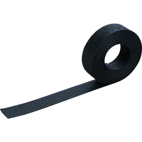 トラスコ中山(TRUSCO) ナイロン平ベル TNB255BK 黒 1.2t&times;25mm&times;5m x 10巻 x ケース販売｜レインボーアーチ