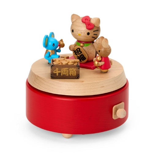 サンリオ(SANRIO) 木製オルゴール 縁起物 月暈キティ 室内装飾 差し上げ物 差し上げ物 087904
