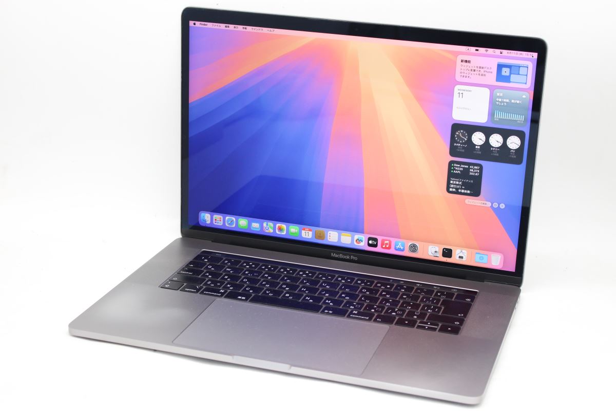 ゲーミングPC 送料無料 対応 即日発送 中古良品 2K対応 15.4インチ Apple MacBook Pro A1990 2019 (Touch Bar) グレー macOS 15 Sequoia(正規版Windows11追加可能 8コア 超高性能 九世代Core i9-9980HK 32GB 爆速NVMe式512GB-SSD Radeon Pro 560X カメラ 無線 リカバリ