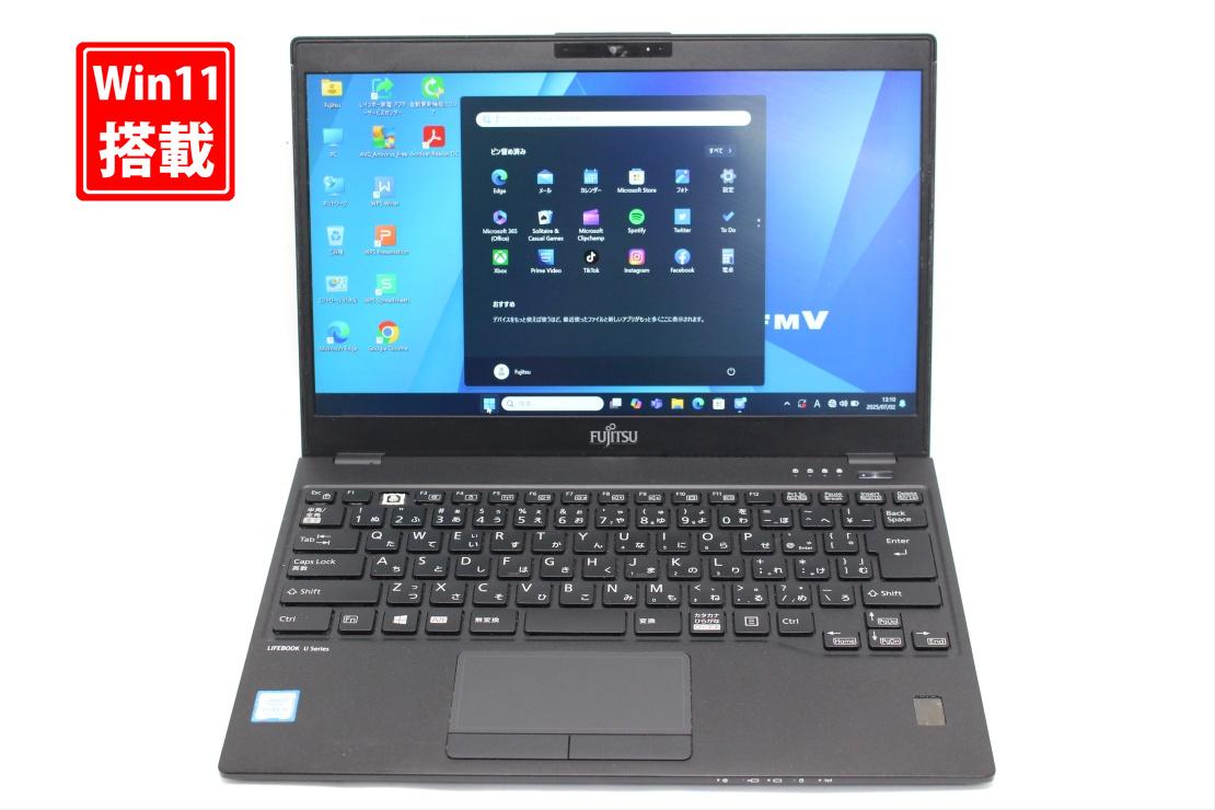 中古 フルHD 13.3インチ Fujitsu LIFEBOOK U939A Windows11 高性能 第8世代Core i5-8365u 8GB 爆速NVMe式128GB-SSD カメラ 無線 Office付き Win11【中古ノートパソコン 中古パソコン 中古PC】送料無料 対応 即日発送(Windows10も対応可能 Win10)|レインボー家電