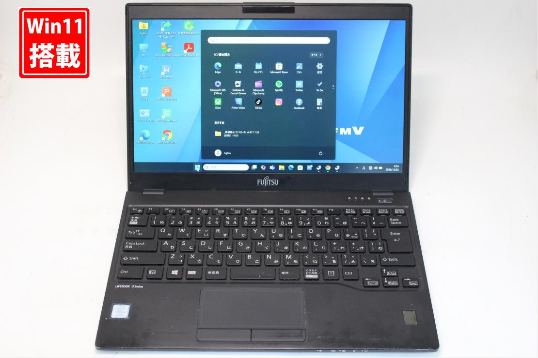 中古 フルHD 13.3インチ Fujitsu LIFEBOOK U939A Windows11 高性能 第8世代Core i5-8365u 8GB 爆速256GB-SSD LTE 無線 Office付き Win11【中古ノートパソコン 中古パソコン 中古PC】送料無料 対応 即日発送（Windows10も対応可能 Win10）