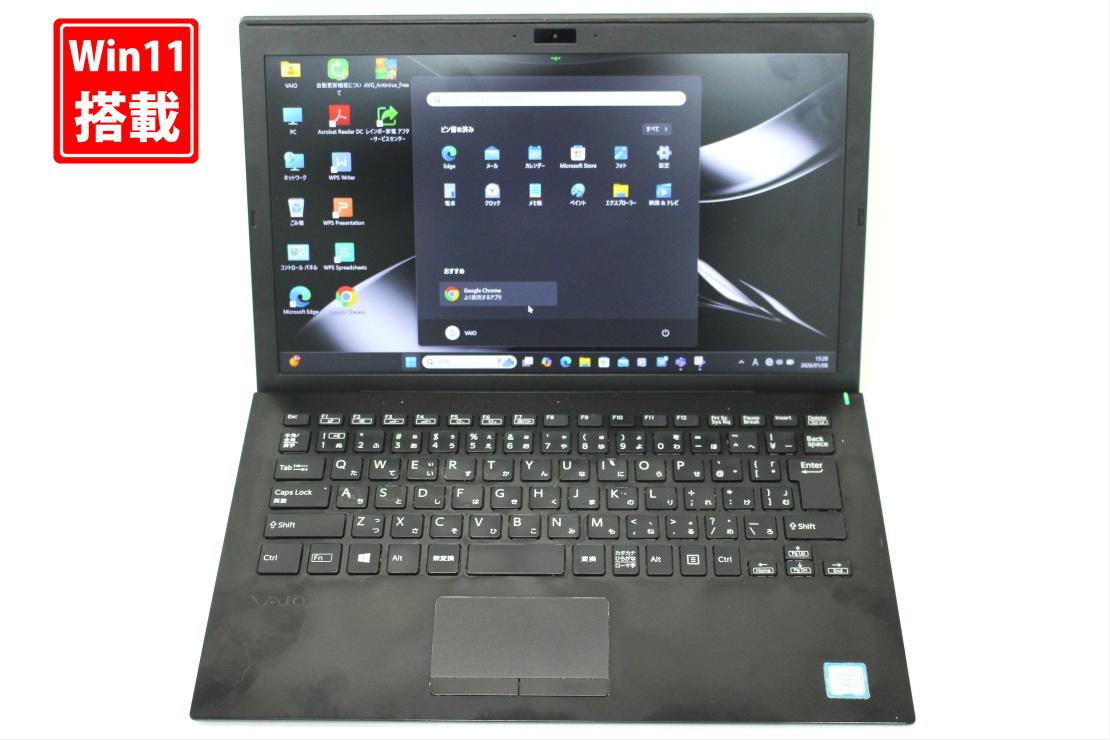 中古 フルHD 13.3インチ SONY VAIO VJPG11C11N Windows11 高性能 第8世代Core i5-8250U 8GB 爆速256GB-SSD カメラ 無線 Office付き Win11【中古ノートパソコン 中古パソコン 中古PC】送料無料 対応 即日発送（Windows10も対応可能 Win10）｜レインボー家電
