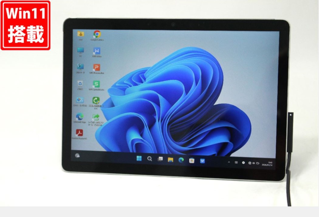 訳有 10インチ タブレット Microsoft Surface GO Model.1824 Windows11 Pentium 4415Y 8GB 爆速NVMe式128GB-SSD カメラ 無線 リカバリ Office付き Win11【中古ノートパソコン 中古パソコン 中古PC】送料無料 対応 即日発送（Windows10も対応可能 Win10）｜レインボー家電