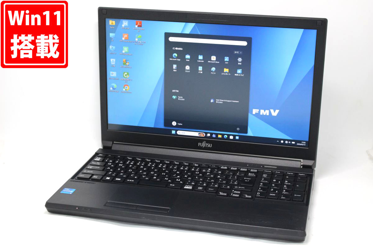 中古美品 フルHD 15.6インチ Fujitsu LIFEBOOK A5512K Windows11 10コア 卓越性能 第12世代Core i5-1235U 8GB 爆速NVMe式256GB-SSD 無線Wi-Fi6 Office付き Win11【中古ノートパソコン 中古パソコン 中古PC】送料無料 対応 即日発送（Windows10も対応可能 Win10）｜レインボー家電