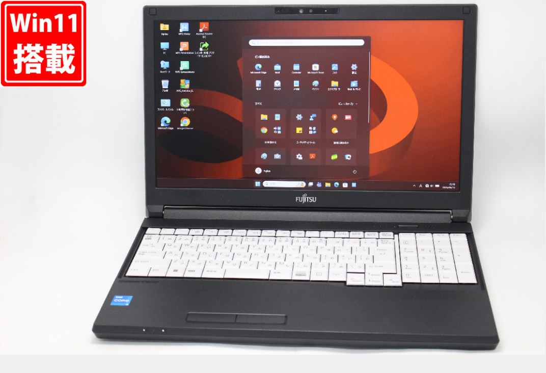 良品 フルHD 15.6インチ Fujitsu LIFEBOOK A5512KX Windows11 10コア 卓越性能 第12世代Core i5-1235U 8GB 爆速NVMe式256GB-SSD カメラ 無線Wi-Fi6 Office付き Win11【中古ノートパソコン 中古パソコン 中古PC】送料無料 対応 即日発送（Windows10も対応可能 Win10）｜レインボー家電